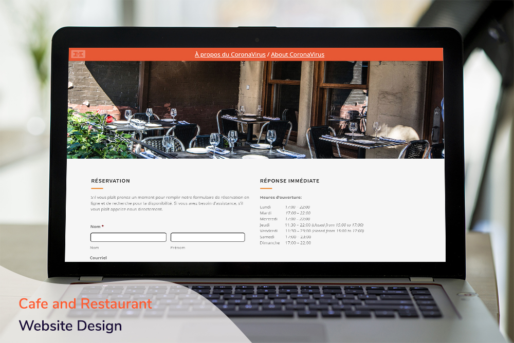 Cafe and Restaurant Website Design